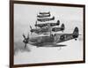 A Squadron of British Supermarine Spitfire Fighters-null-Framed Photographic Print