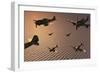 A Squadron of Japanese Nakajima Torpedo Bombers in Flight-null-Framed Premium Giclee Print