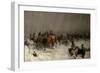 A Squall from the North-East (Oil on Canvas)-Louis Charles Bombled-Framed Giclee Print