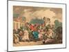 A Squall in Hyde Park, 1791, Hand-Colored Etching and Aquatint, Rosenwald Collection-Thomas Rowlandson-Mounted Giclee Print