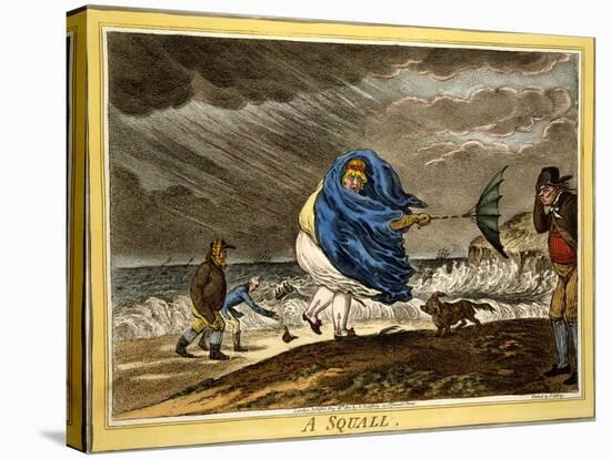 A Squall, Pub. H Humphrey, London, 1810-James Gillray-Stretched Canvas