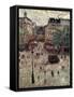 A Square in Paris, 1907-Georges Leon Dufrenoy-Framed Stretched Canvas