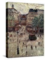 A Square in Paris, 1907-Georges Leon Dufrenoy-Stretched Canvas