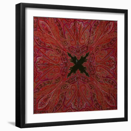 A Square Jamawar Shawl-null-Framed Giclee Print