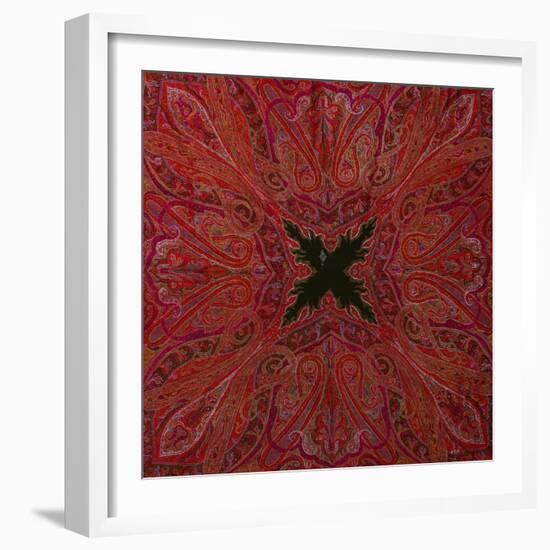 A Square Jamawar Shawl-null-Framed Giclee Print