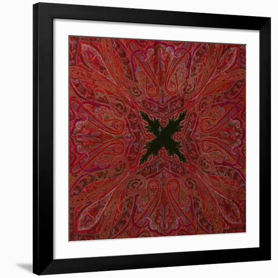 A Square Jamawar Shawl-null-Framed Giclee Print