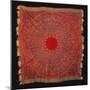 A Square Rumal Shawl Woven a Large Circular Field with Red Centre-null-Mounted Giclee Print