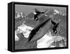 A Sr-71B Blackbird Flying across the Sierra Nevada Mountains-Stocktrek Images-Framed Stretched Canvas