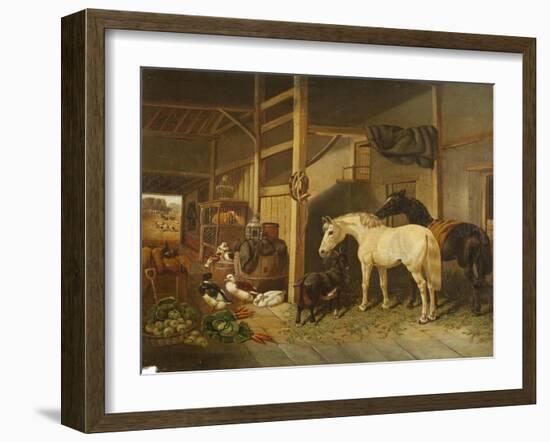 A Stable Interior-Joseph Clark-Framed Giclee Print