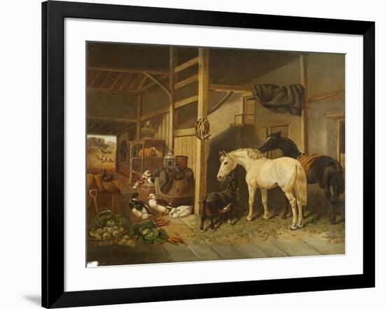 A Stable Interior-Joseph Clark-Framed Giclee Print