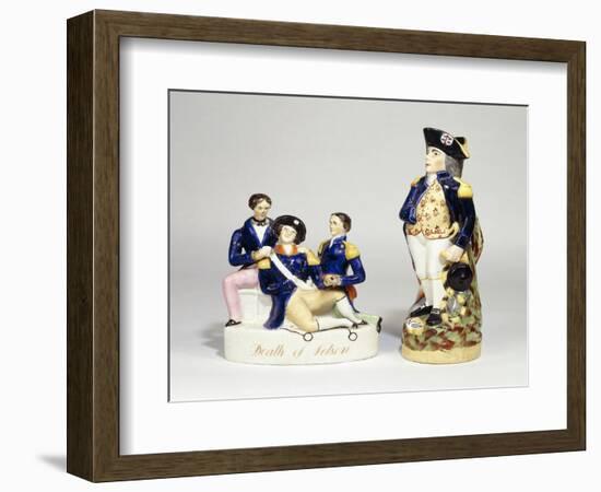 A Staffordshire Portrait Group of the Death of Nelson-null-Framed Giclee Print