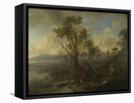 A Stag Hunt, Ca 1665-Philips Wouwerman-Framed Stretched Canvas