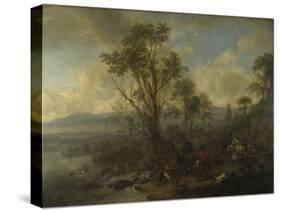 A Stag Hunt, Ca 1665-Philips Wouwerman-Stretched Canvas