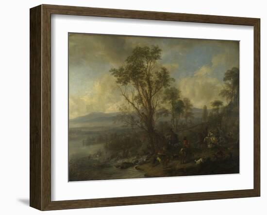 A Stag Hunt, Ca 1665-Philips Wouwerman-Framed Giclee Print