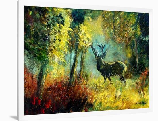 A Stag in the Wood-Pol Ledent-Framed Art Print