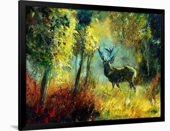 A Stag in the Wood-Pol Ledent-Framed Art Print