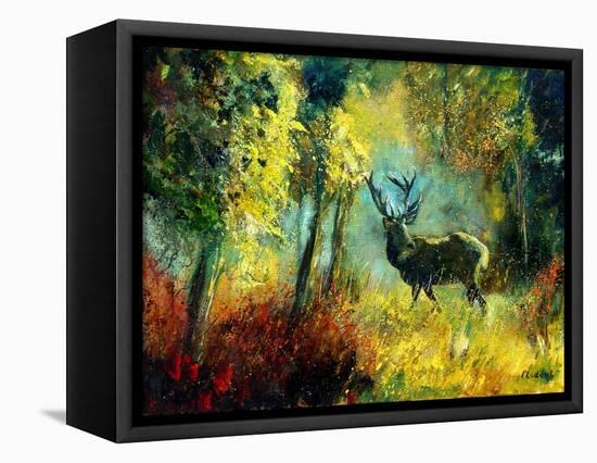 A Stag in the Wood-Pol Ledent-Framed Stretched Canvas