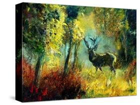 A Stag in the Wood-Pol Ledent-Stretched Canvas