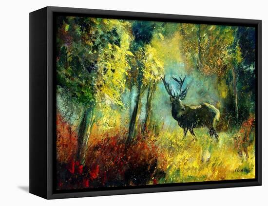 A Stag in the Wood-Pol Ledent-Framed Stretched Canvas