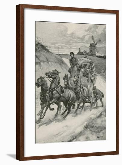 A Stage-Coach in the Olden Times-Gordon Frederick Browne-Framed Giclee Print