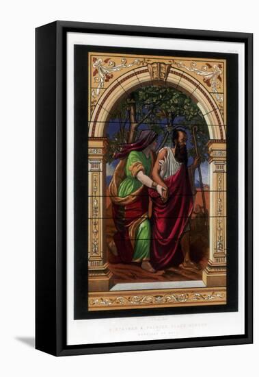 A Stained and Painted Glass Window, 19th Century-John Burley Waring-Framed Stretched Canvas
