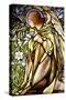 A Stained Glass Window of an Angel-Tiffany Studios-Stretched Canvas