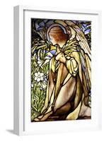 A Stained Glass Window of an Angel-Tiffany Studios-Framed Giclee Print