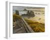 A Stairway Leads to the Beach in Bandon, Oregon, USA-William Sutton-Framed Photographic Print