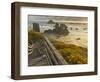 A Stairway Leads to the Beach in Bandon, Oregon, USA-William Sutton-Framed Photographic Print