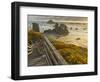 A Stairway Leads to the Beach in Bandon, Oregon, USA-William Sutton-Framed Photographic Print