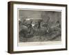 A Stampede, an Early Morning Surprise Attack Spoilt-John Charlton-Framed Giclee Print