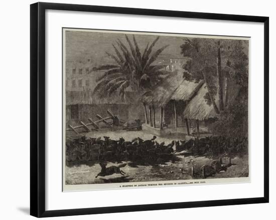 A Stampede of Jackals Through the Environs of Calcutta-null-Framed Premium Giclee Print