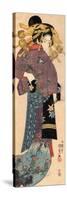 A Standing Bijin, Ca 1820-Utagawa Kunisada-Stretched Canvas