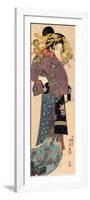 A Standing Bijin, Ca 1820-Utagawa Kunisada-Framed Premium Giclee Print