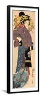 A Standing Bijin, Ca 1820-Utagawa Kunisada-Framed Premium Giclee Print