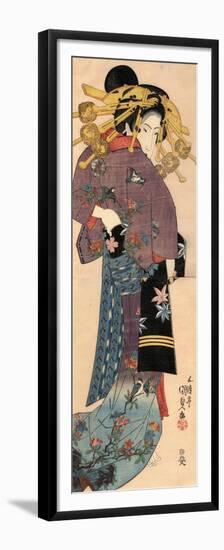 A Standing Bijin, Ca 1820-Utagawa Kunisada-Framed Premium Giclee Print