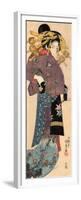 A Standing Bijin, Ca 1820-Utagawa Kunisada-Framed Premium Giclee Print