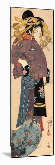 A Standing Bijin, Ca 1820-Utagawa Kunisada-Mounted Premium Giclee Print