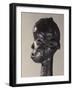 A standing figure with scarification design which was used in the Chibola cult-null-Framed Giclee Print