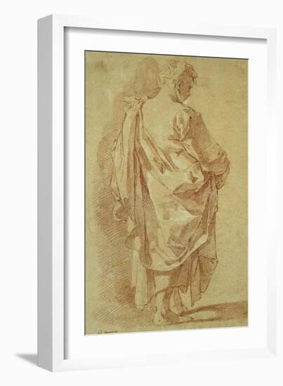 A Standing Man, Seen from Behind, Looking to the Right-Carle van Loo-Framed Giclee Print