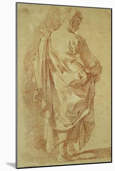A Standing Man, Seen from Behind, Looking to the Right-Carle van Loo-Mounted Giclee Print