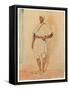 A Standing Moroccan (Pencil & W/C on Paper)-Ferdinand Victor Eugene Delacroix-Framed Stretched Canvas