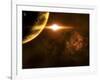 A Star Going Critical Illuminates a Nearby Planet and Nebula-Stocktrek Images-Framed Photographic Print