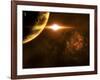 A Star Going Critical Illuminates a Nearby Planet and Nebula-Stocktrek Images-Framed Photographic Print