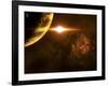 A Star Going Critical Illuminates a Nearby Planet and Nebula-Stocktrek Images-Framed Photographic Print