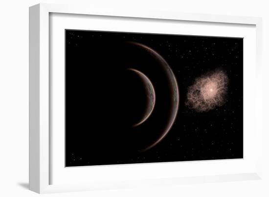 A Star Going Nova-null-Framed Art Print