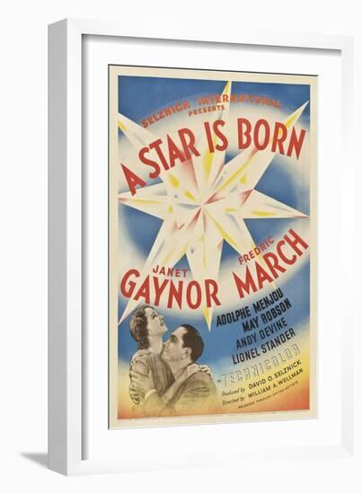 A Star Is Born, Janet Gaynor, Fredric March, 1937-null-Framed Art Print