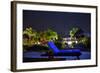 A Starry Night View of a Deck Chair and a Villa at Villas Flamingos Hotel on Holbox Island, Mexico-Karine Aigner-Framed Photographic Print