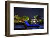 A Starry Night View of a Deck Chair and a Villa at Villas Flamingos Hotel on Holbox Island, Mexico-Karine Aigner-Framed Photographic Print
