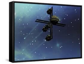 A Starship from Earth with Ion Drive Propulsion Explores the Cosmos-null-Framed Stretched Canvas